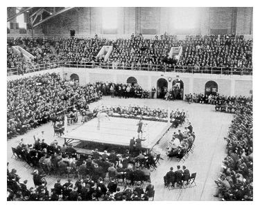 Boxing in Recreation Hall, 1930s