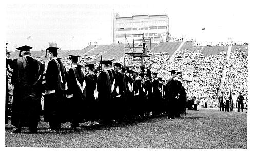 1967 commencement at Beaver Stadium